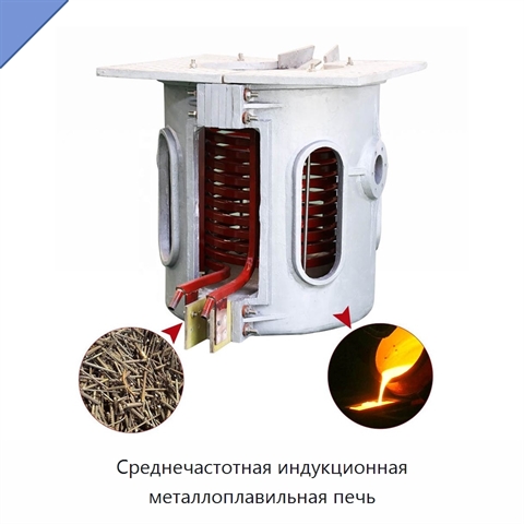 Среднечастотная индукционная металлоплавильная печь