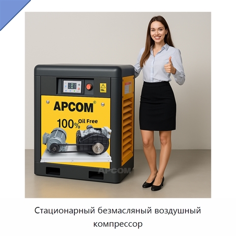 Стационарный безмасляный воздушный компрессор