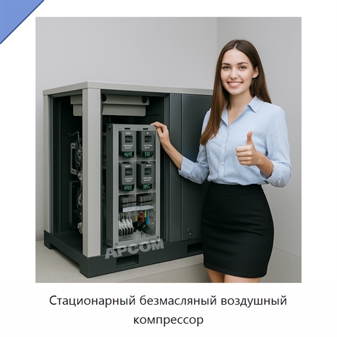 Стационарный безмасляный воздушный компрессор