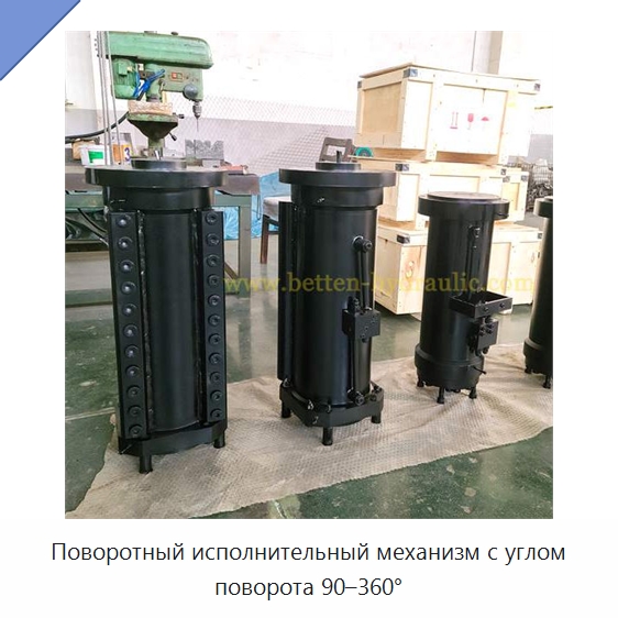 Поворотный исполнительный механизм с углом поворота 90–360° — Цилиндры