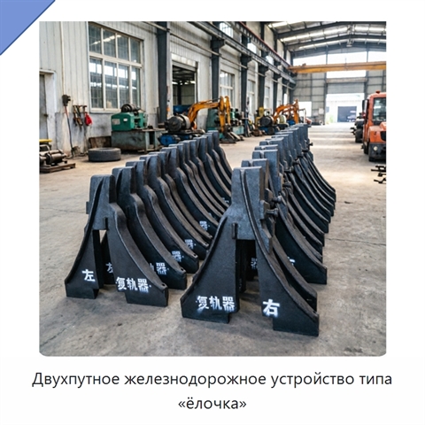 Двухпутное железнодорожное устройство типа «ёлочка»