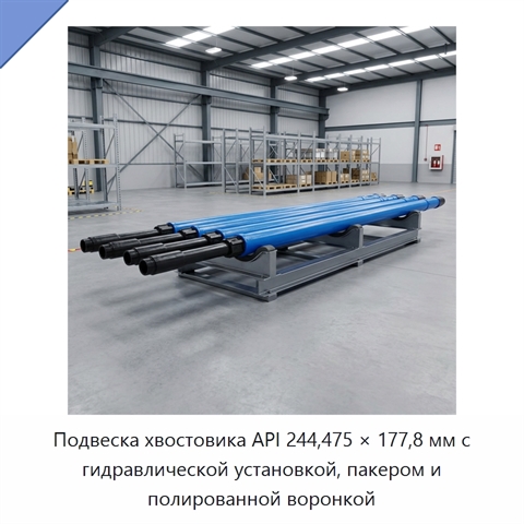 Подвеска хвостовика API 244,475 × 177,8 мм с гидравлической установкой, пакером и полированной воронкой
