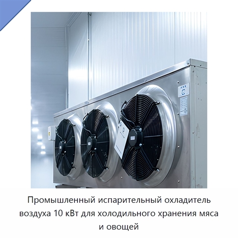 Промышленный испарительный охладитель воздуха 10 кВт для холодильного хранения мяса и овощей