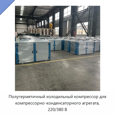 Полугерметичный холодильный компрессор для компрессорно-конденсаторного агрегата, 220/380 В