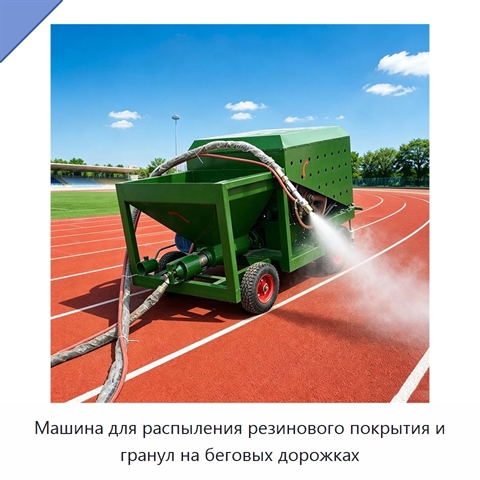 Машина для распыления резинового покрытия и гранул на беговых дорожках