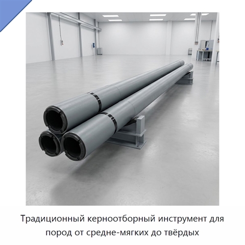 Традиционный керноотборный инструмент для пород от средне-мягких до твёрдых