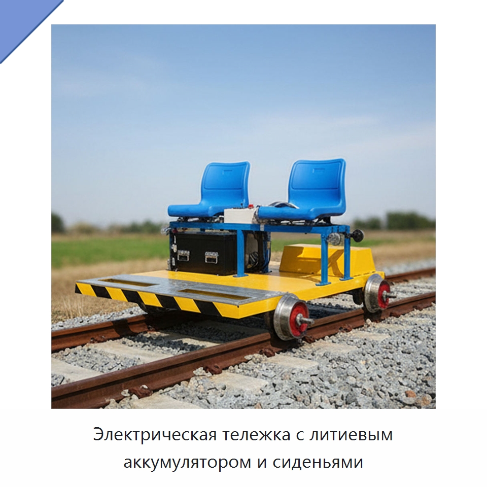 Электрическая тележка с литиевым аккумулятором и сиденьями — Горнодобывающее оборудование