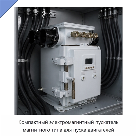 Компактный электромагнитный пускатель магнитного типа для пуска двигателей