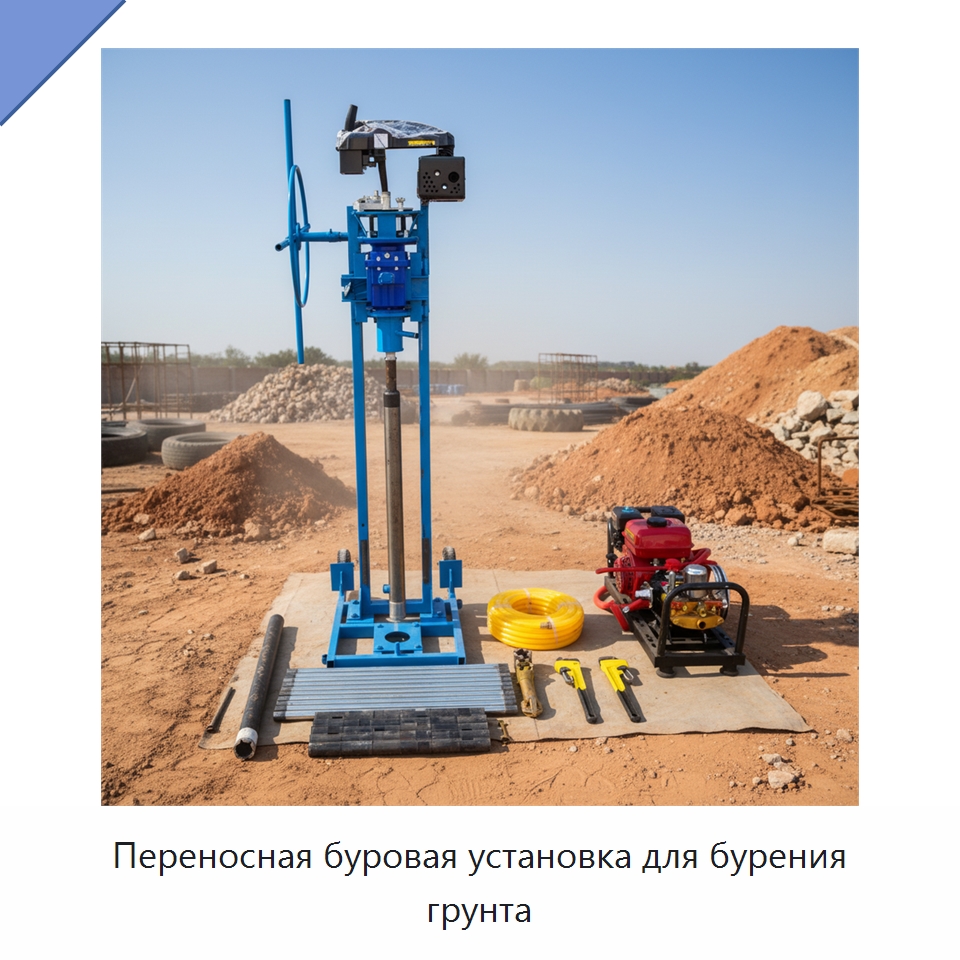 Переносная буровая установка для бурения грунта — Горнодобывающее оборудование