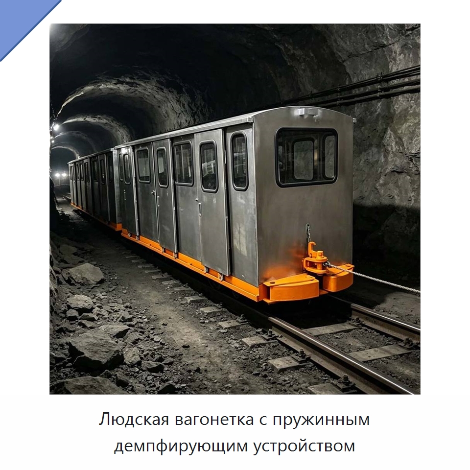 Людская вагонетка с пружинным демпфирующим устройством — Горнодобывающее оборудование