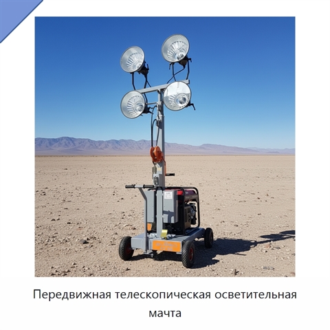 Передвижная телескопическая осветительная мачта