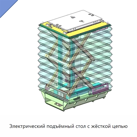 Электрический подъёмный стол с жёсткой цепью