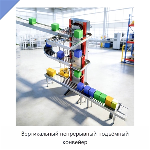 Вертикальный непрерывный подъёмный конвейер