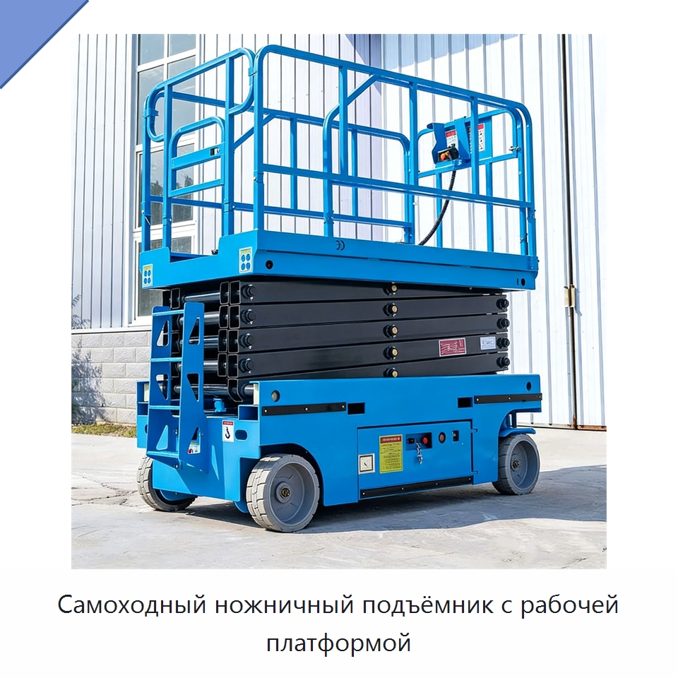 Самоходный ножничный подъёмник с рабочей платформой — Подъемные столы
