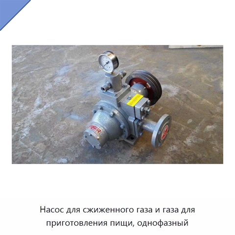 Насос для сжиженного газа и газа для приготовления пищи, однофазный