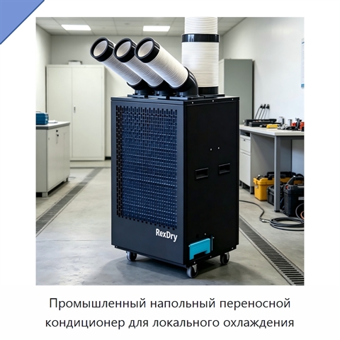 Промышленный напольный переносной кондиционер для локального охлаждения