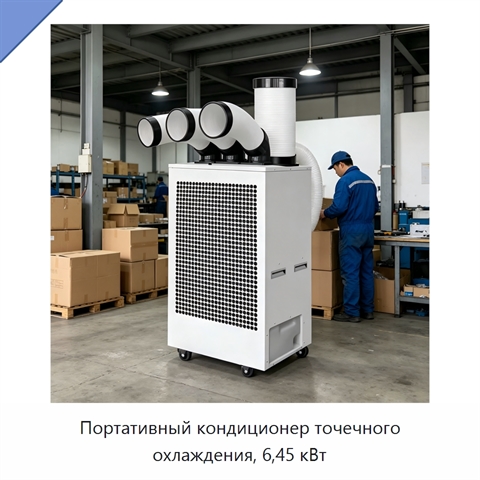 Портативный кондиционер точечного охлаждения, 6,45 кВт