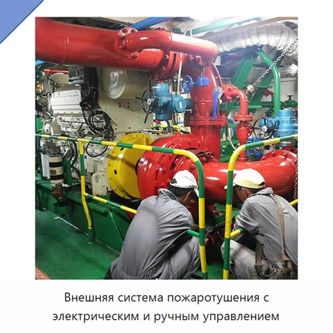 Внешняя система пожаротушения с электрическим и ручным управлением