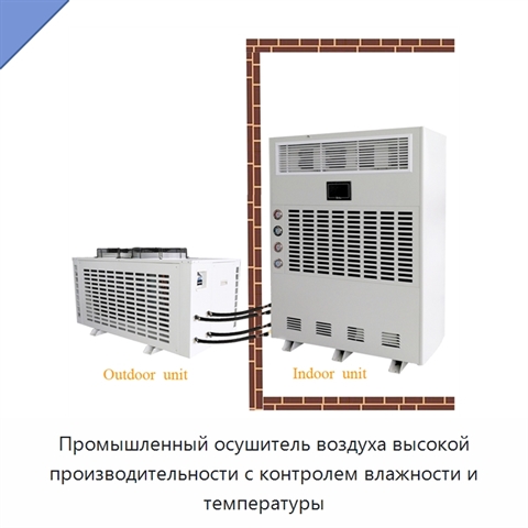 Промышленный осушитель воздуха высокой производительности с контролем влажности и температуры