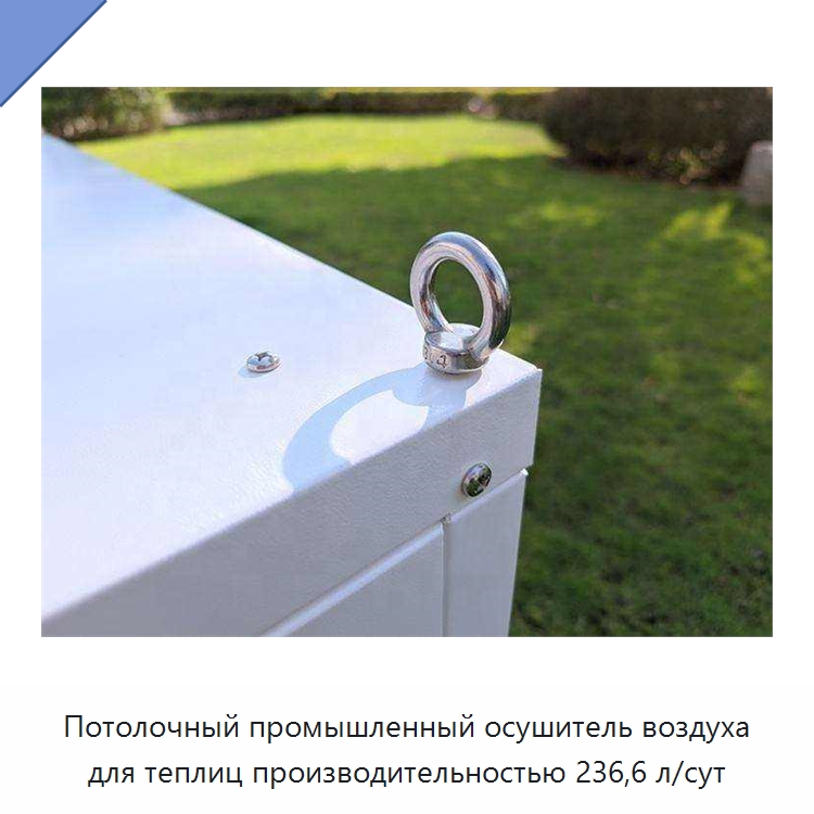 Потолочный промышленный осушитель воздуха для теплиц производительностью 236,6 л/сут
