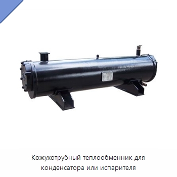 Кожухотрубный теплообменник для конденсатора или испарителя