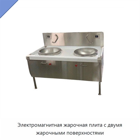 Электромагнитная жарочная плита с двумя жарочными поверхностями