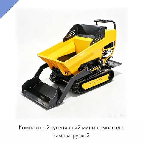 Компактный гусеничный мини-самосвал с самозагрузкой