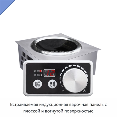 Встраиваемая индукционная варочная панель с плоской и вогнутой поверхностью