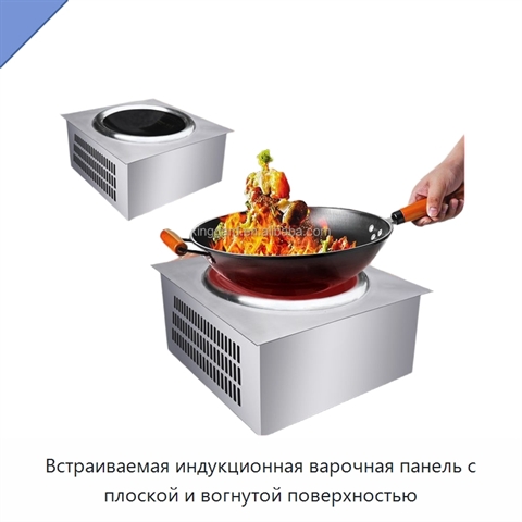 Встраиваемая индукционная варочная панель с плоской и вогнутой поверхностью