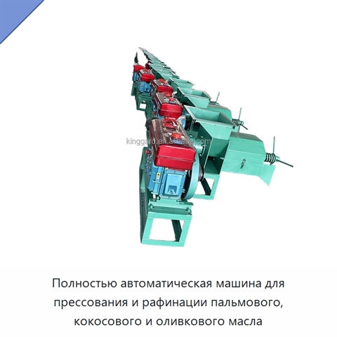 Полностью автоматическая машина для прессования и рафинации пальмового, кокосового и оливкового масла