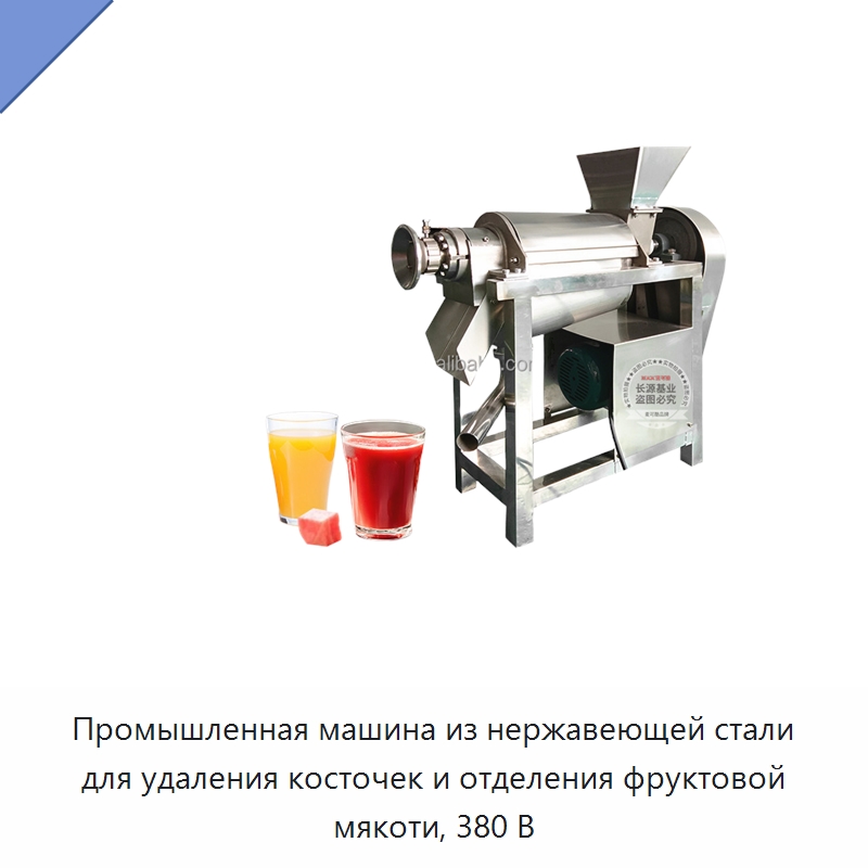 Промышленная машина из нержавеющей стали для удаления косточек и отделения фруктовой мякоти, 380 В — Оборудование для переработки фруктов и овощей