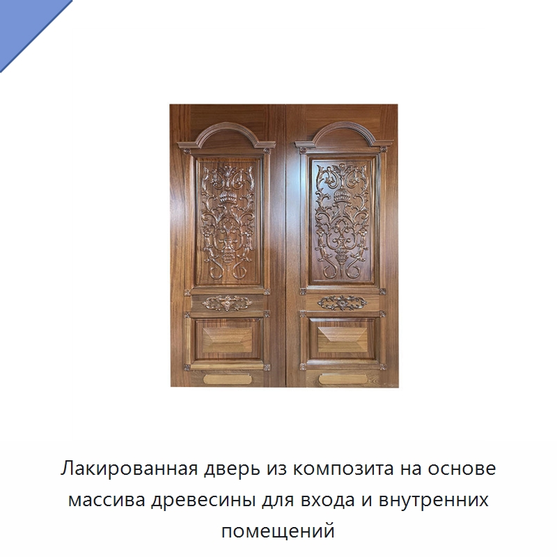 Лакированная дверь из композита на основе массива древесины для входа и внутренних помещений — Наружные двери