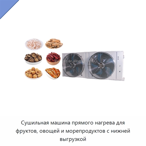 Сушильная машина прямого нагрева для фруктов, овощей и морепродуктов с нижней выгрузкой