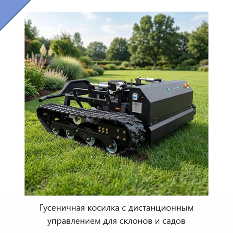 Гусеничная косилка с дистанционным управлением для склонов и садов