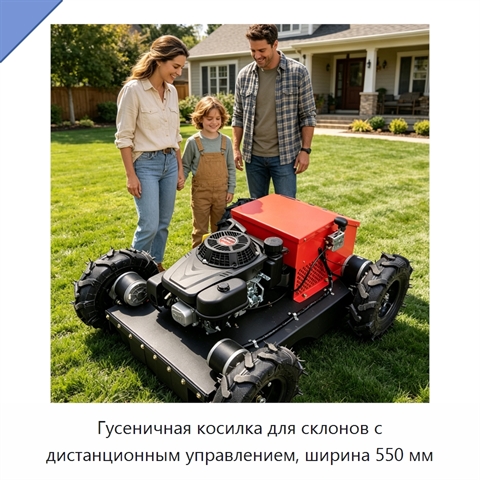 Гусеничная косилка для склонов с дистанционным управлением, ширина 550 мм
