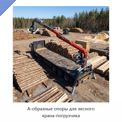 А-образные опоры для лесного крана-погрузчика