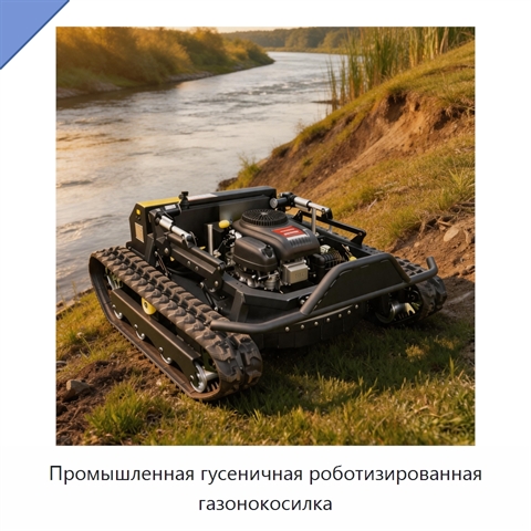 Промышленная гусеничная роботизированная газонокосилка