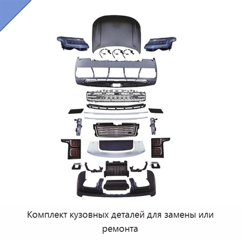 Комплект кузовных деталей для замены или ремонта