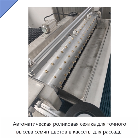 Автоматическая роликовая сеялка для точного высева семян цветов в кассеты для рассады