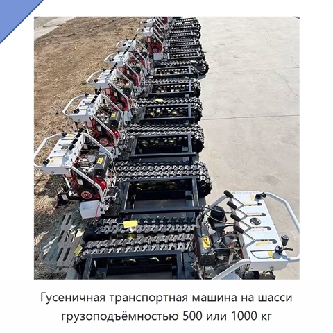 Гусеничная транспортная машина на шасси грузоподъёмностью 500 или 1000 кг