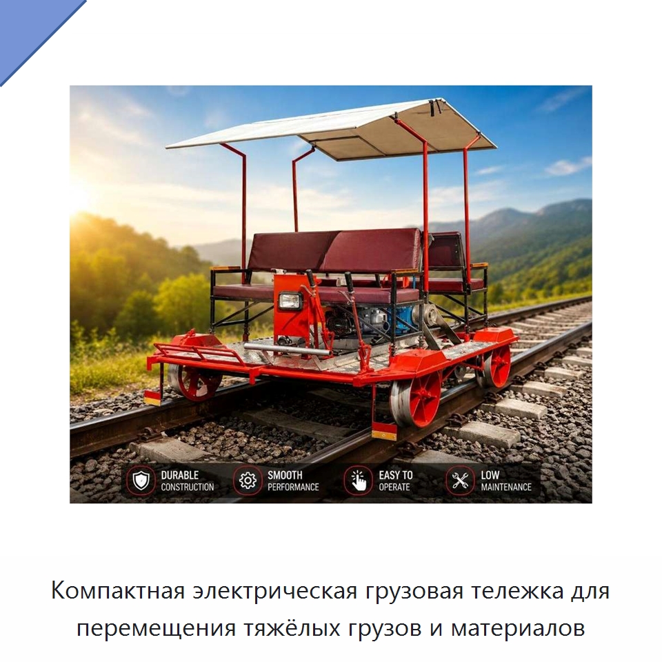 Компактная электрическая грузовая тележка для перемещения тяжёлых грузов и материалов — Специальные сельскохозяйственные машины