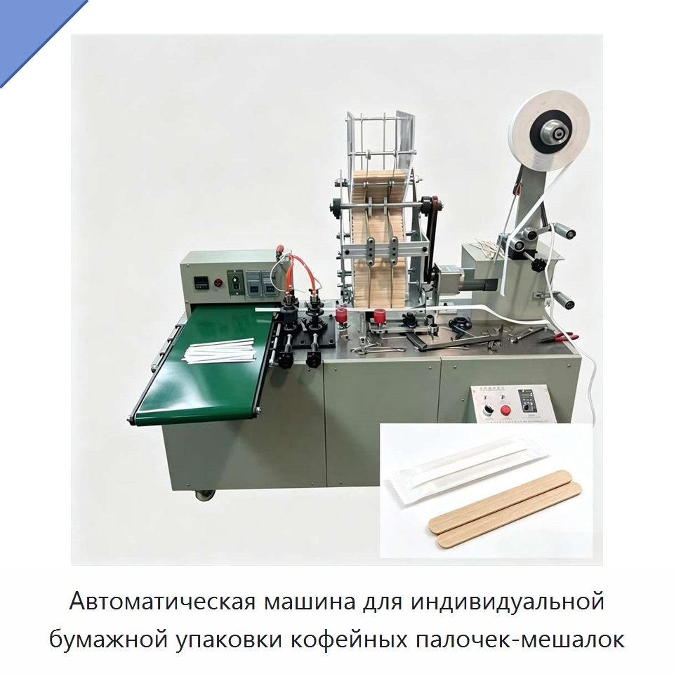 Автоматическая машина для индивидуальной бумажной упаковки кофейных палочек-мешалок — Многофункциональные упаковочные машины