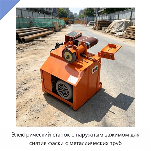 Электрический станок с наружным зажимом для снятия фаски с металлических труб