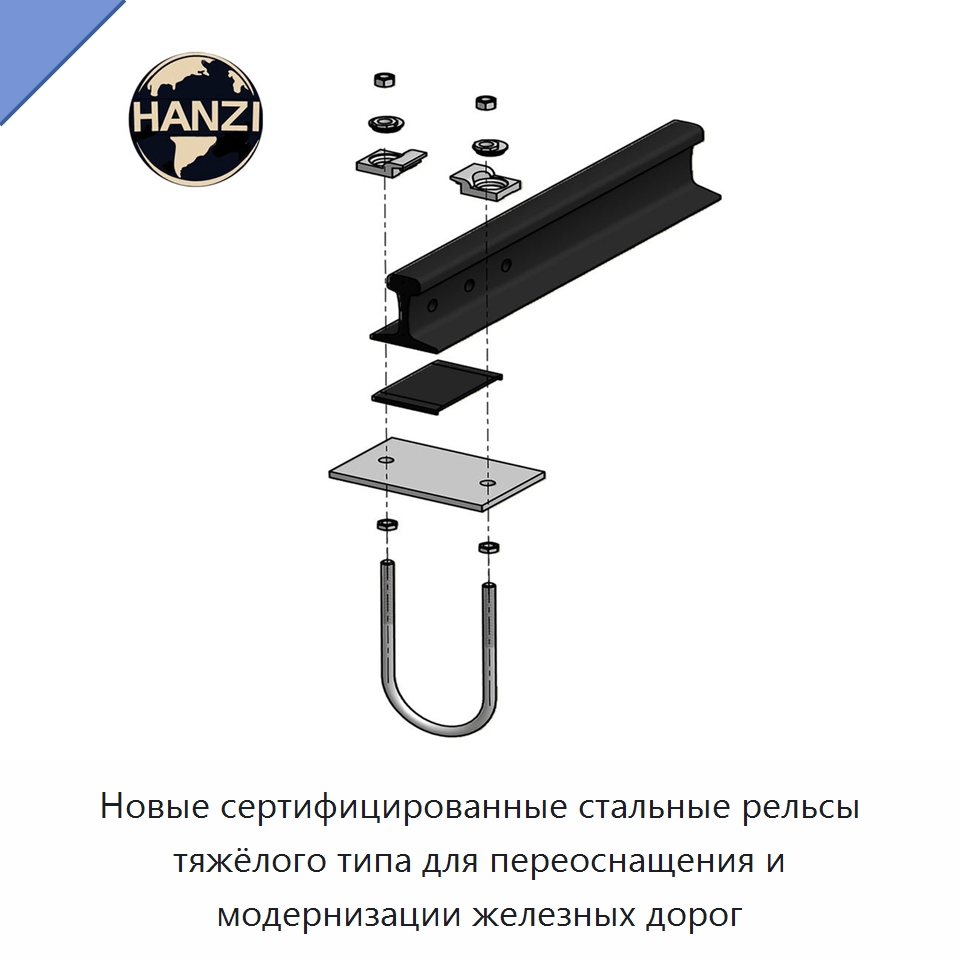 Новые сертифицированные стальные рельсы тяжёлого типа для переоснащения и модернизации железных дорог — Стальные профили