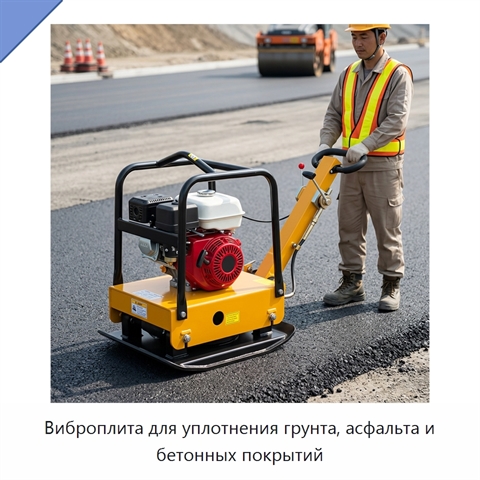 Виброплита для уплотнения грунта, асфальта и бетонных покрытий