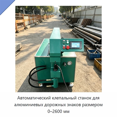 Автоматический клепальный станок для алюминиевых дорожных знаков размером 0–2600 мм