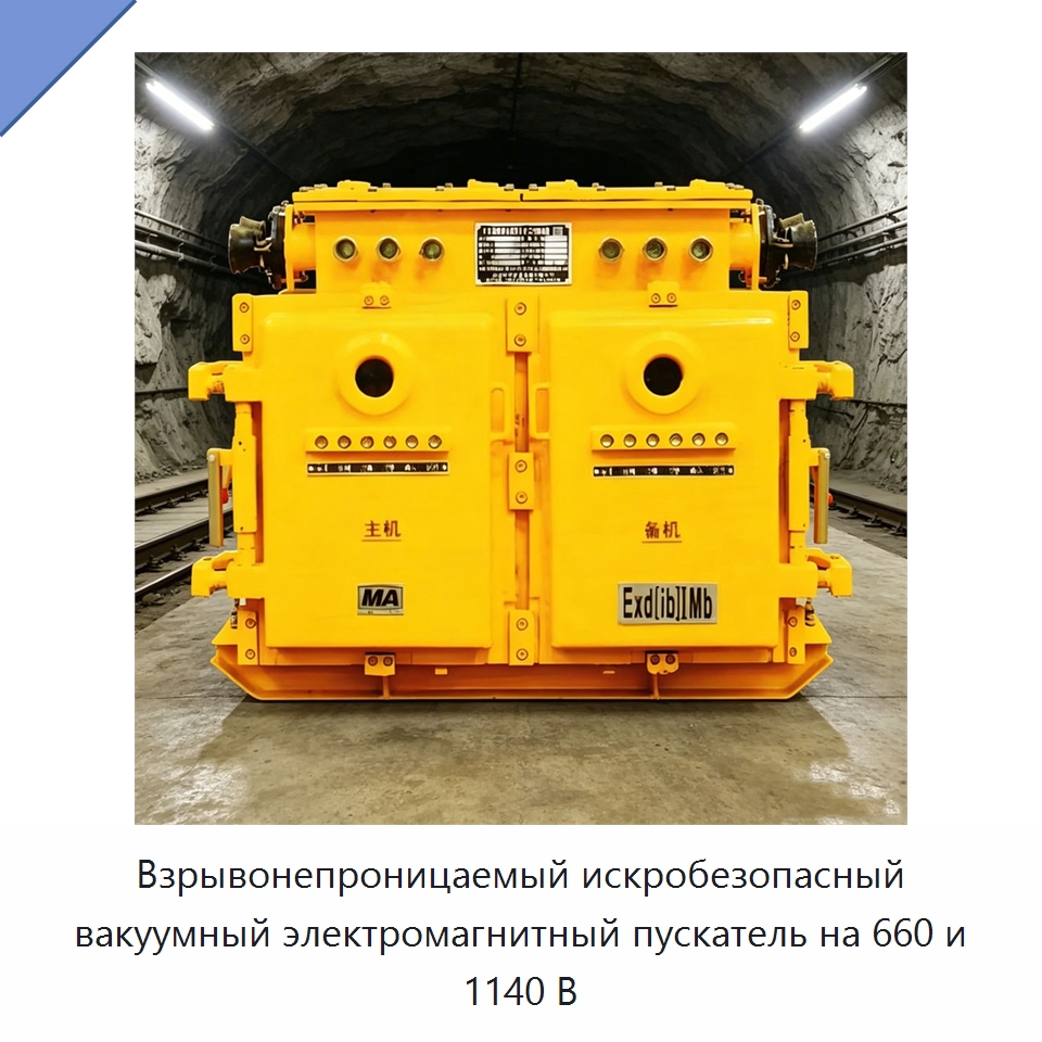 Взрывонепроницаемый искробезопасный вакуумный электромагнитный пускатель на 660 и 1140 В — Горнодобывающее оборудование