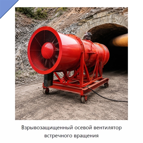Взрывозащищенный осевой вентилятор встречного вращения