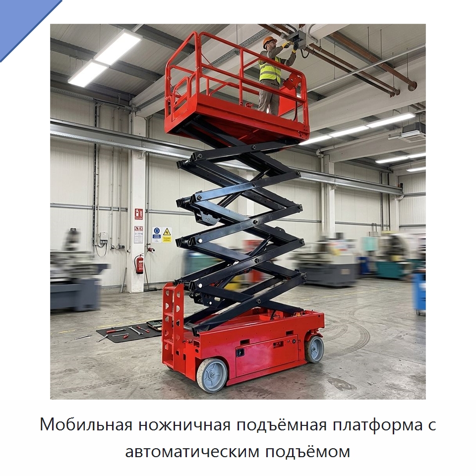 Мобильная ножничная подъёмная платформа с автоматическим подъёмом — Подъемные столы