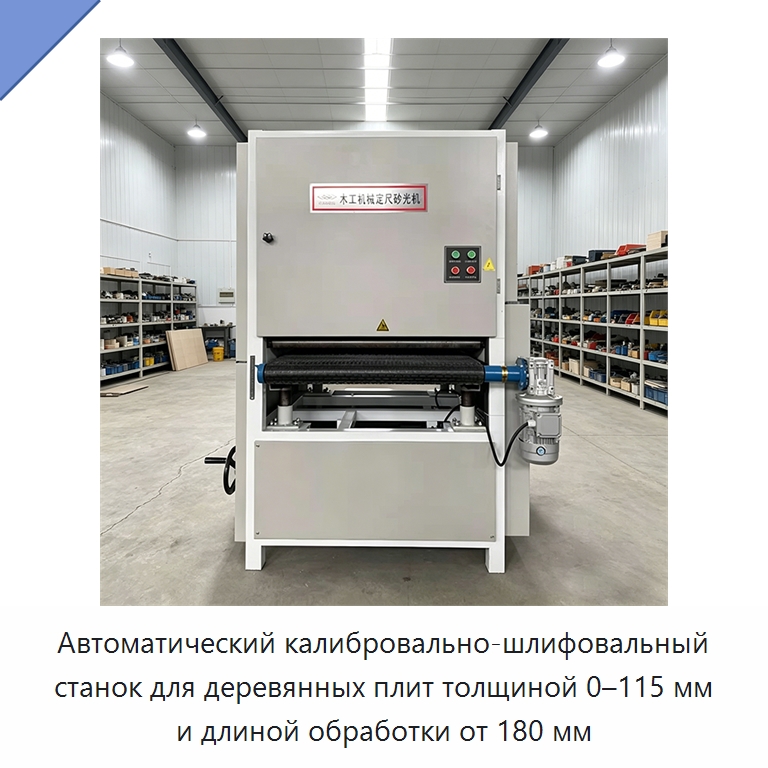 Автоматический калибровально-шлифовальный станок для деревянных плит толщиной 0–115 мм и длиной обработки от 180 мм — Специальное деревообрабатывающее оборудование